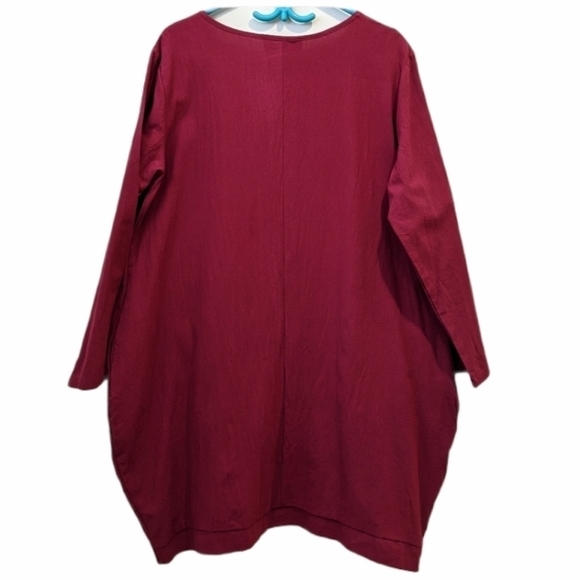 GRACILA burgundy boho dress 3XL SEE MEASUREMENT - Picture 5 of 5
